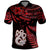 Matariki Polo Shirt NZ New Year Manaia with Paua Shell Red LT9 Red - Polynesian Pride