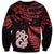 Matariki Sweatshirt NZ New Year Manaia with Paua Shell - Red LT9 Unisex Red - Polynesian Pride