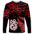 Custom Matariki Long Sleeve Shirt NZ New Year Manaia with Paua Shell - Red LT9 Unisex Red - Polynesian Pride