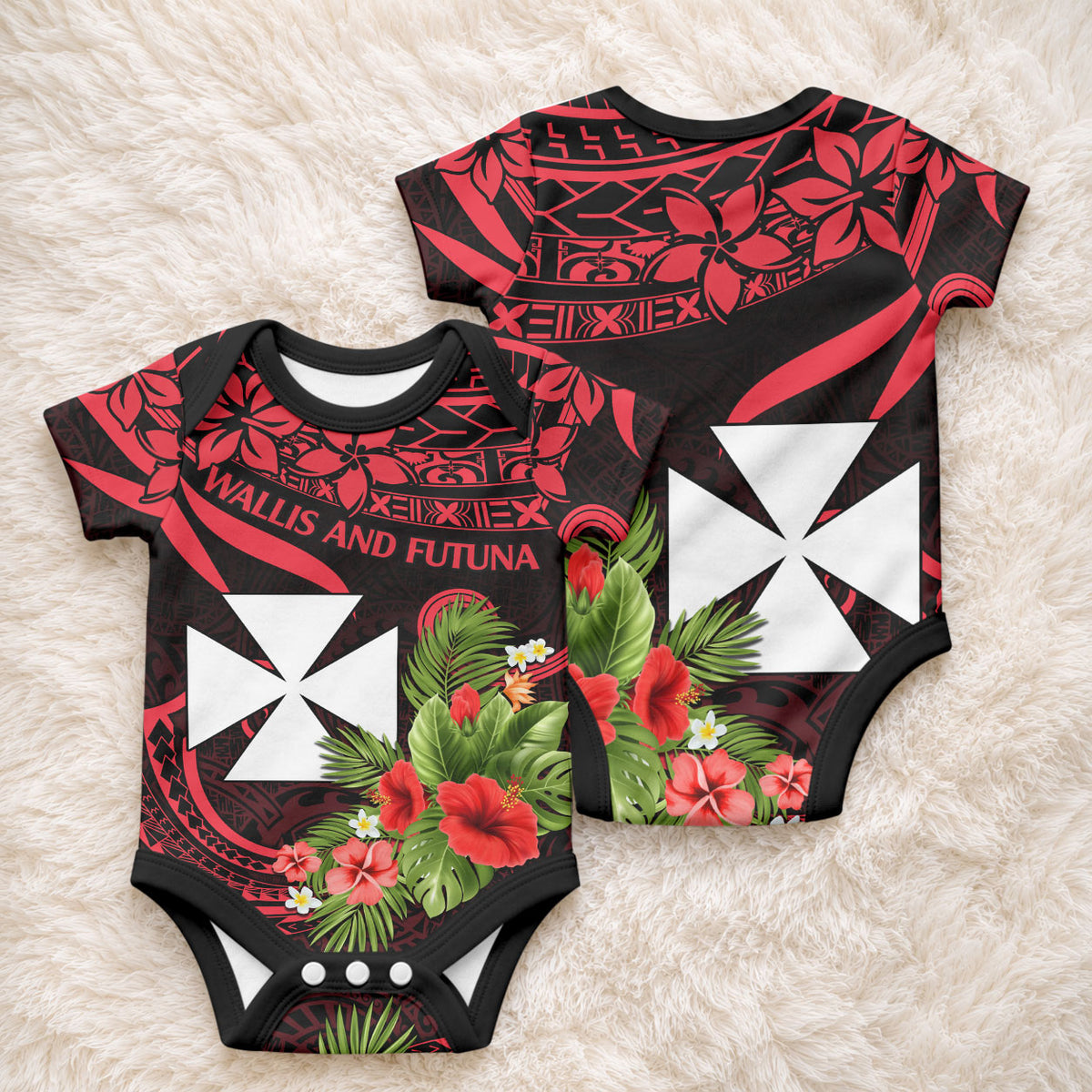 Wallis and Futuna Baby Onesie Happy Territory Day LT9 - Polynesian Pride