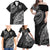 Fiji Rugby Family Matching Off Shoulder Maxi Dress and Hawaiian Shirt Kaiviti Fijian Tribal World Cup Black LT9 - Polynesian Pride