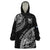 Fiji Rugby Wearable Blanket Hoodie Kaiviti Fijian Tribal World Cup Black LT9 One Size Black - Polynesian Pride