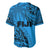 Fiji Rugby Baseball Jersey Kaiviti Fijian Tribal World Cup Blue No1 LT9 - Polynesian Pride