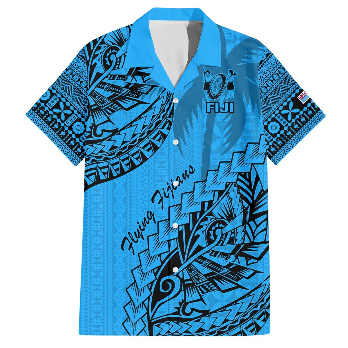Fiji Rugby Hawaiian Shirt Kaiviti Fijian Tribal World Cup Blue No1 LT9 Blue - Polynesian Pride
