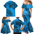 Custom Fiji Rugby Family Matching Mermaid Dress and Hawaiian Shirt Kaiviti Fijian Tribal World Cup Blue No1 LT9 - Polynesian Pride