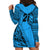 Custom Fiji Rugby Hoodie Dress Kaiviti Fijian Tribal World Cup Blue No1 LT9 - Polynesian Pride