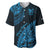 Fiji Rugby Baseball Jersey Kaiviti Fijian Tribal World Cup Blue No2 LT9 Blue - Polynesian Pride