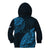 Fiji Rugby Kid Hoodie Kaiviti Fijian Tribal World Cup Blue No2 LT9 - Polynesian Pride