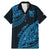 Custom Fiji Rugby Family Matching Mermaid Dress and Hawaiian Shirt Kaiviti Fijian Tribal World Cup Blue No2 LT9 Dad's Shirt - Short Sleeve Blue - Polynesian Pride