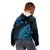 Custom Fiji Rugby Kid Hoodie Kaiviti Fijian Tribal World Cup Blue No2 LT9 - Polynesian Pride