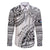 Fiji Rugby Family Matching Long Sleeve Bodycon Dress and Hawaiian Shirt Kaiviti Fijian Tribal World Cup White LT9 Dad's Shirt - Long Sleeve White - Polynesian Pride