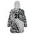 Custom Fiji Rugby Wearable Blanket Hoodie Kaiviti Fijian Tribal World Cup White LT9 - Polynesian Pride