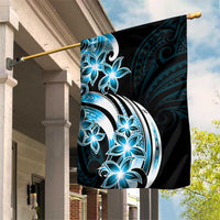 Plumeria Tribal Tattoo Garden Flag Blue Polynesian Pattern LT9 House Flag Blue - Polynesian Pride