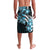 Plumeria Tribal Tattoo Lavalava Blue Polynesian Pattern