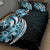 Plumeria Tribal Tattoo Quilt Bed Set Blue Polynesian Pattern