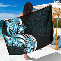 Plumeria Tribal Tattoo Sarong Blue Polynesian Pattern LT9 One Size 44 x 66 inches Blue - Polynesian Pride