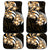 Plumeria Tribal Tattoo Car Mats Gold Polynesian Pattern