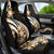 Plumeria Tribal Tattoo Car Seat Cover Gold Polynesian Pattern