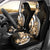 Plumeria Tribal Tattoo Car Seat Cover Gold Polynesian Pattern