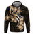 Plumeria Tribal Tattoo Hoodie Gold Polynesian Pattern