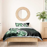 Plumeria Tribal Tattoo Bedding Set Green Polynesian Pattern LT9 - Polynesian Pride