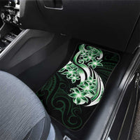Plumeria Tribal Tattoo Car Mats Green Polynesian Pattern LT9 - Polynesian Pride
