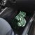 Plumeria Tribal Tattoo Car Mats Green Polynesian Pattern