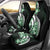 Plumeria Tribal Tattoo Car Seat Cover Green Polynesian Pattern