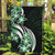 Plumeria Tribal Tattoo Garden Flag Green Polynesian Pattern