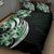 Plumeria Tribal Tattoo Quilt Bed Set Green Polynesian Pattern