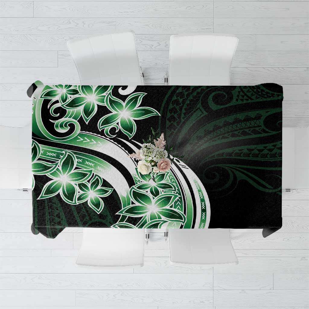 Plumeria Tribal Tattoo Tablecloth Green Polynesian Pattern LT9 Green - Polynesian Pride