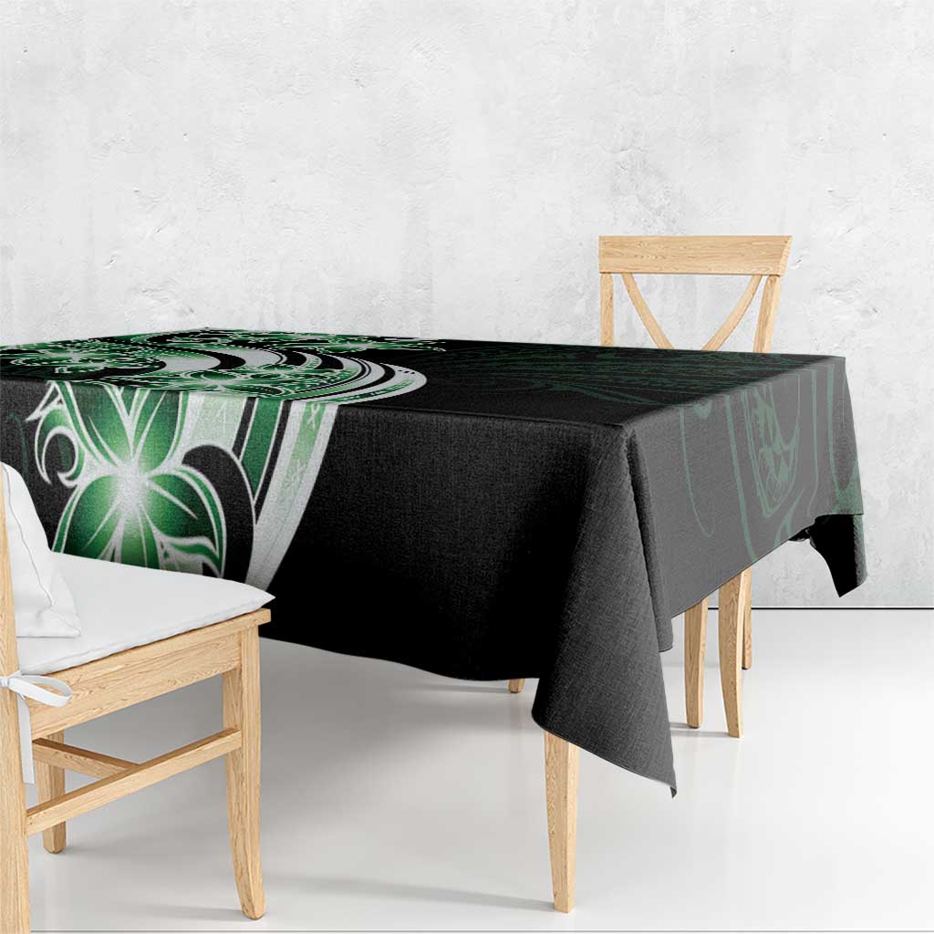 Plumeria Tribal Tattoo Tablecloth Green Polynesian Pattern LT9 - Polynesian Pride