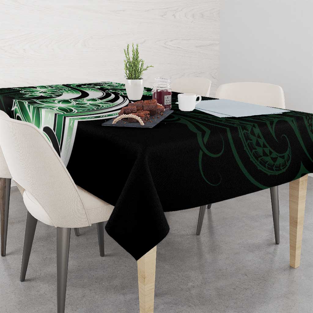 Plumeria Tribal Tattoo Tablecloth Green Polynesian Pattern LT9 - Polynesian Pride