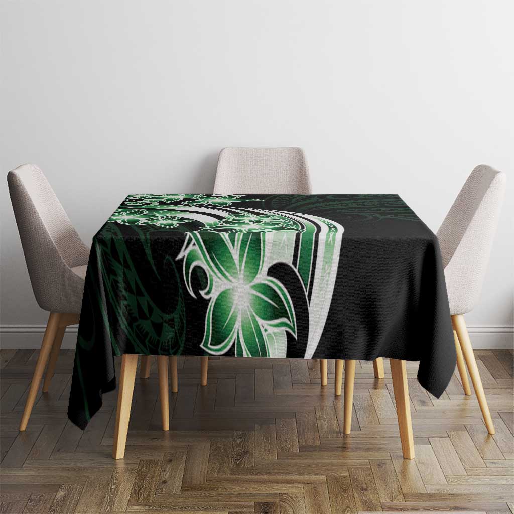 Plumeria Tribal Tattoo Tablecloth Green Polynesian Pattern LT9 - Polynesian Pride