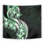 Plumeria Tribal Tattoo Tapestry Green Polynesian Pattern