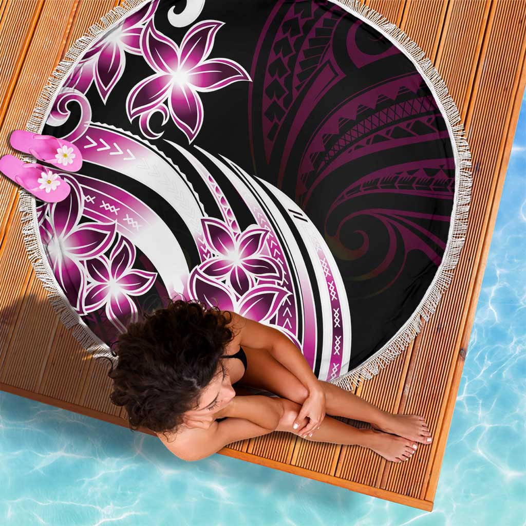 Plumeria Tribal Tattoo Beach Blanket Pink Polynesian Pattern LT9 - Polynesian Pride