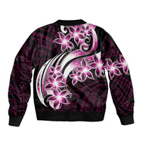 Plumeria Tribal Tattoo Bomber Jacket Pink Polynesian Pattern LT9 - Polynesian Pride