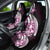 Plumeria Tribal Tattoo Car Seat Cover Pink Polynesian Pattern