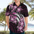 Plumeria Tribal Tattoo Hawaiian Shirt Pink Polynesian Pattern