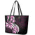 Plumeria Tribal Tattoo Leather Tote Bag Pink Polynesian Pattern