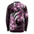 Plumeria Tribal Tattoo Long Sleeve Shirt Pink Polynesian Pattern