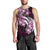 Plumeria Tribal Tattoo Men Tank Top Pink Polynesian Pattern