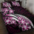 Plumeria Tribal Tattoo Quilt Bed Set Pink Polynesian Pattern