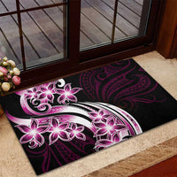 Plumeria Tribal Tattoo Rubber Doormat Pink Polynesian Pattern LT9 - Polynesian Pride