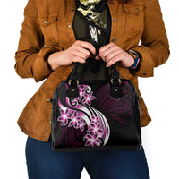 Plumeria Tribal Tattoo Shoulder Handbag Pink Polynesian Pattern LT9 - Polynesian Pride
