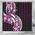 Plumeria Tribal Tattoo Shower Curtain Pink Polynesian Pattern