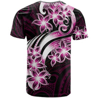 Plumeria Tribal Tattoo T Shirt Pink Polynesian Pattern LT9 - Polynesian Pride