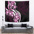 Plumeria Tribal Tattoo Tapestry Pink Polynesian Pattern