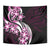 Plumeria Tribal Tattoo Tapestry Pink Polynesian Pattern