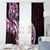 Plumeria Tribal Tattoo Window Curtain Pink Polynesian Pattern